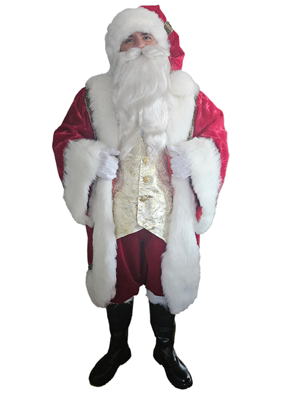 santa-claus-professional-wardrobe-star-embossed-velvet-sequin-trim-green-royal-robe-ensemble-front