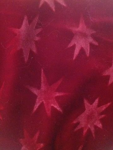 Star Embossed Velvet santa claus material