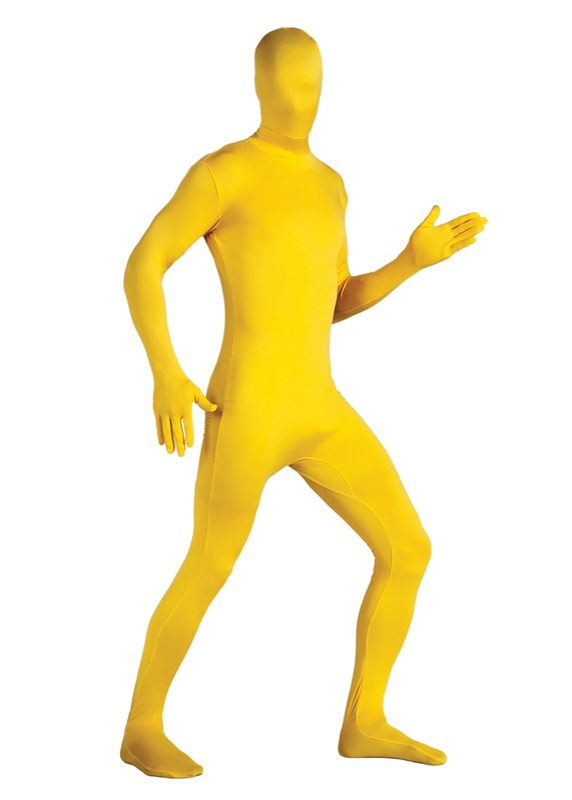 2nd Skin Body Suit-Yellow Adult Costume