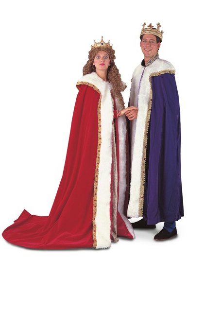 Renaissance Queen and King Robes Adult Rental Costumes