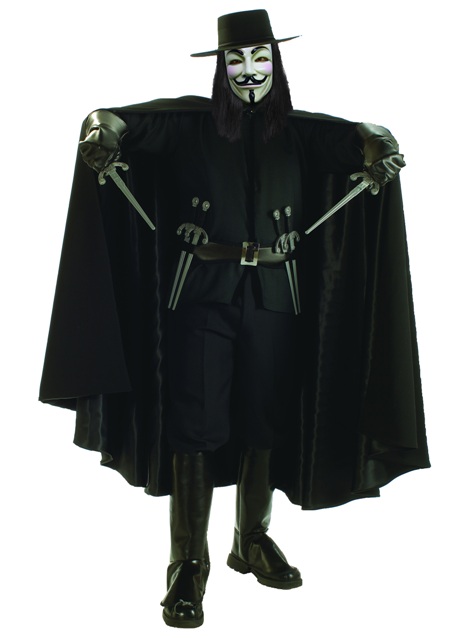 Guy Fawkes V for Vendetta Adult Rental Costume