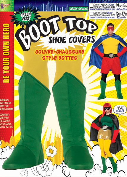 costume-accessories-be-your-own-hero-boot-tops-green-76585