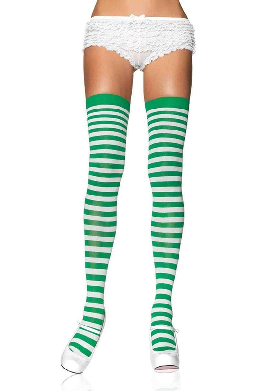 costume-accessories-hosiery-leg-avenue-cari-striped-stockings-white-green-6005