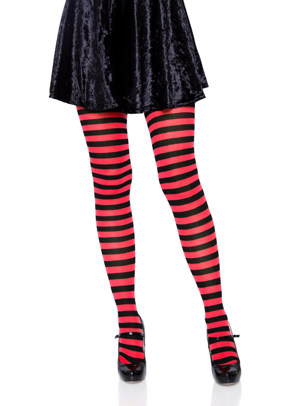 costume-accessories-hosiery-leg-avenue-jada-striped-womens-tights-black-red-7100