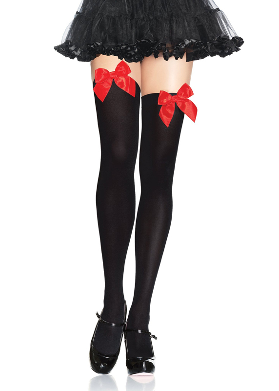 costume-accessories-hosiery-leg-avenue-kay-opaque-thigh-highs-nylon-black-with-red-bow-6255