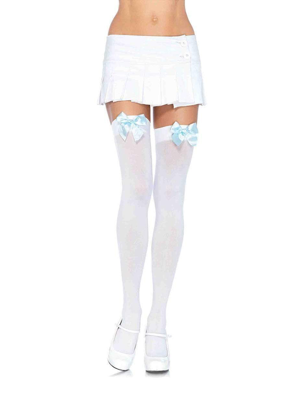 costume-accessories-hosiery-leg-avenue-kay-opaque-thigh-highs-nylon-white-with-blue-bow-6255