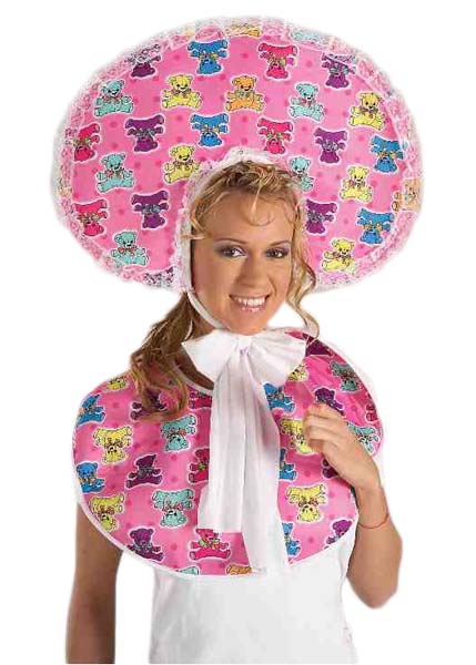 costume-accessories-kits-baby-bib-bonnet-pink-58559