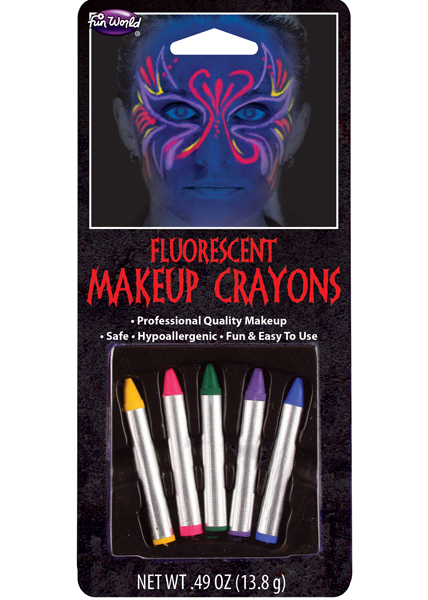 costume-accessories-makeup-9634c-crayons-fluorescent-yellow-red-green-purple-blue