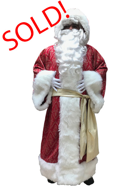 Santa Claus Professional Wardrobe Adele's of Hollywood father-christmas-robe-with-hood-and-sash