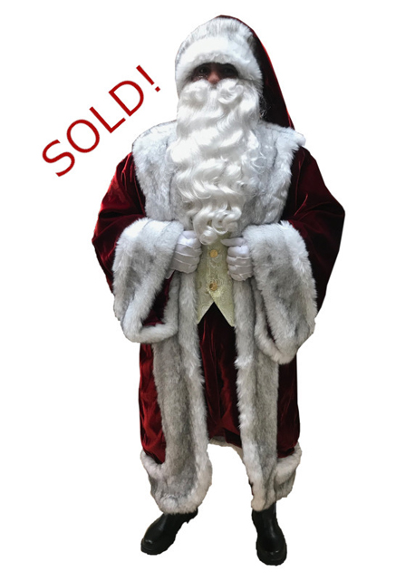 Santa Claus Professional Wardrobe Adele's of Hollywood royal robe ensemble imperial velvet faux fox grey fur-sold