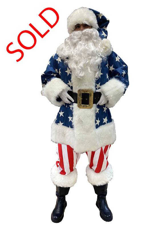 Santa Claus Professional Wardrobe Adele's of Hollywood traditional-style-santa-claus-suit-patriotic-stars-and-stripes-sold