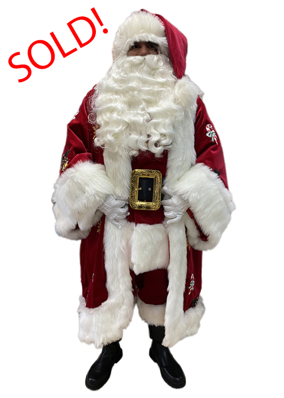 Santa Claus Professional Wardrobe Adele's of Hollywood embroidered-royal-robe-classic-red-velvet-front-sold