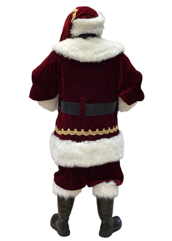 Professional Santa Claus Wardrobe | Traditional Suit with Gold Trim ...