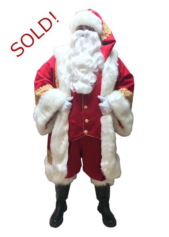 Santa Claus Professional Wardrobe Adele's of Hollywood wool-robe-gold-trim-sold