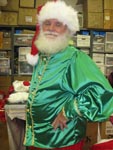  Green Santa Shirt with Gold Trim 