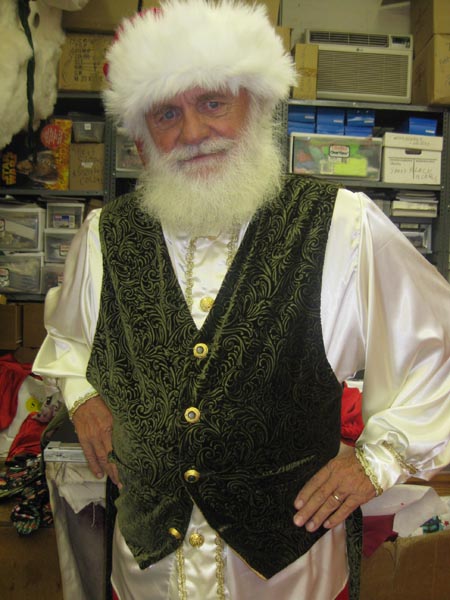  Green Embossed Velvet Vest Christmas 