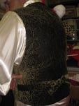  Green Embossed Velvet Vest Back View outfits 