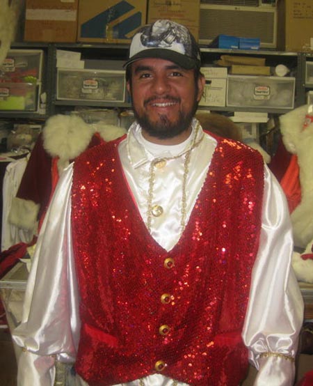  Red Sequined Santa Claus Vest costumes Los angeles 