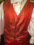  4382 Red, Gold, and Green Brocade Santa Vest costumes 