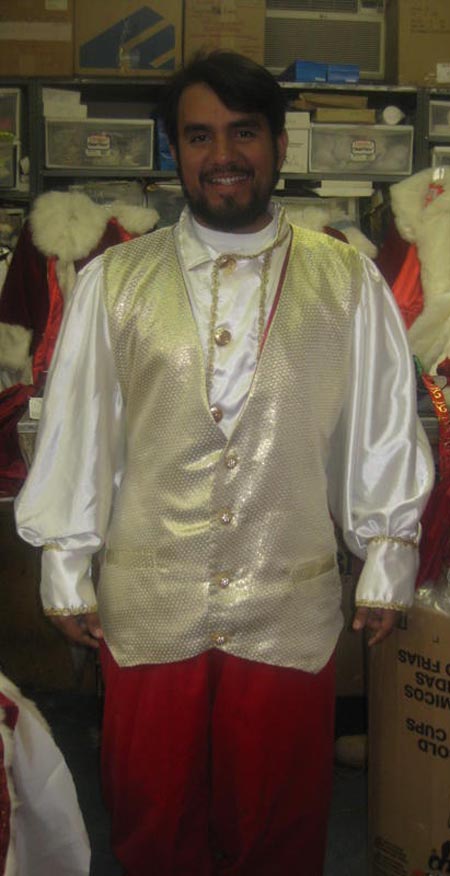  Gold Brocade Santa Claus Vest costumes Los angeles 