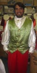  4387 Green and Gold Brocade Santa Vest costumes 