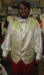  4390 Gold and Silver Brocade Santa Vest costumes 