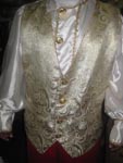  4391 Gold and Silver Brocade Santa Vest costumes 