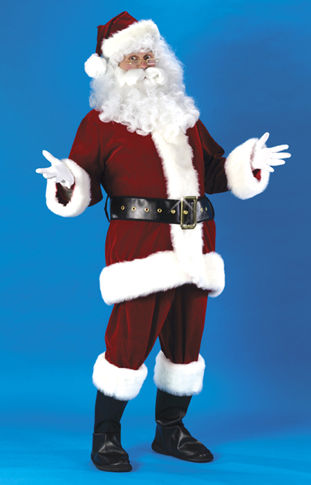  Plus Size Ultra Velvet Santa Claus Suit 