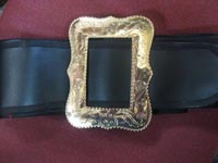  santa claus accessories Vinyl Belt and Gold Plated Brass Buckle 