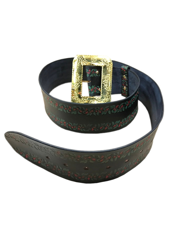 santa-claus-accessories-leather-embossed-belt