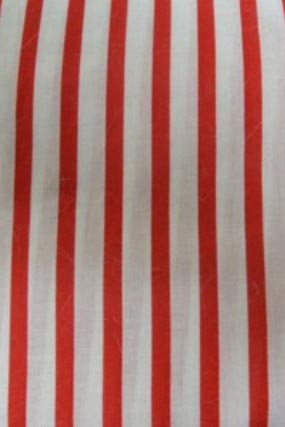santa claus material red and white candy stripes